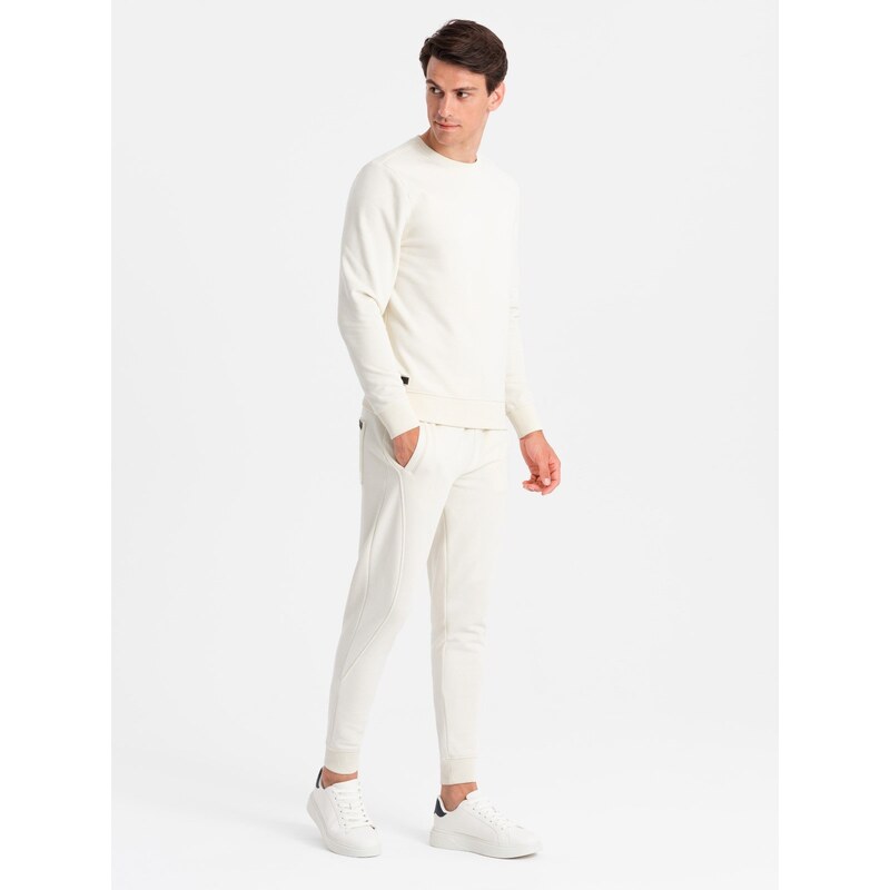 Ombre BASIC mens cotton tracksuit set unbuttoned sweatshirt +