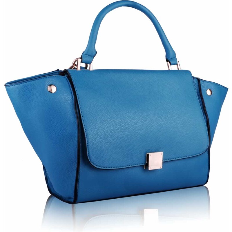 Modrá kabelka se zámečkem LS Fashion LS0068 tyrkysová