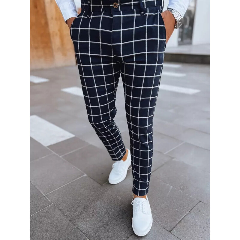 BASIC Tmavě modré pánské chino kalhoty UX3952