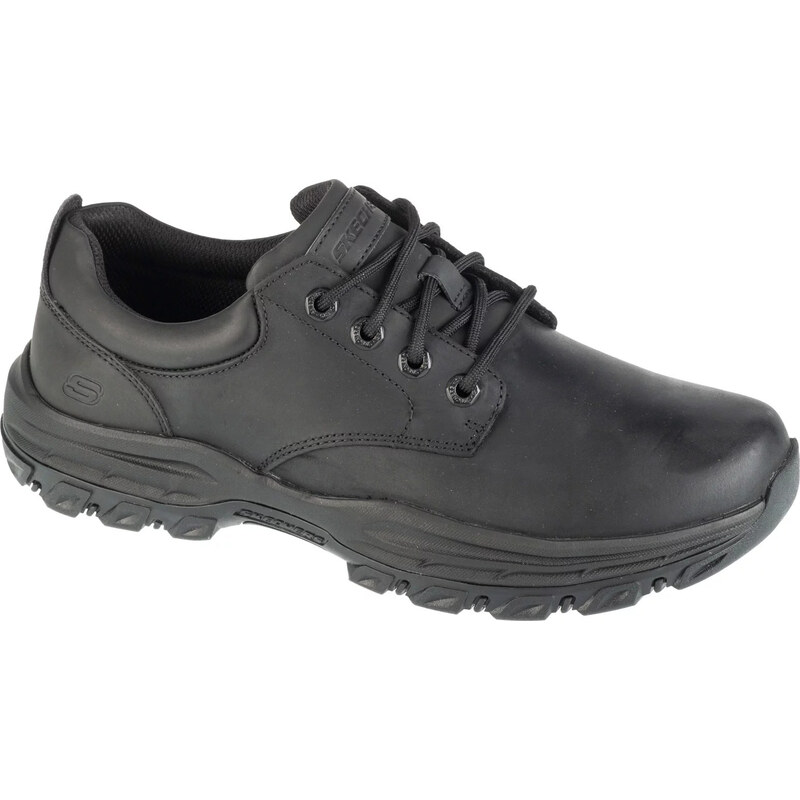 Černé pánské kožené tenisky Skechers Knowlson - Leland Černá