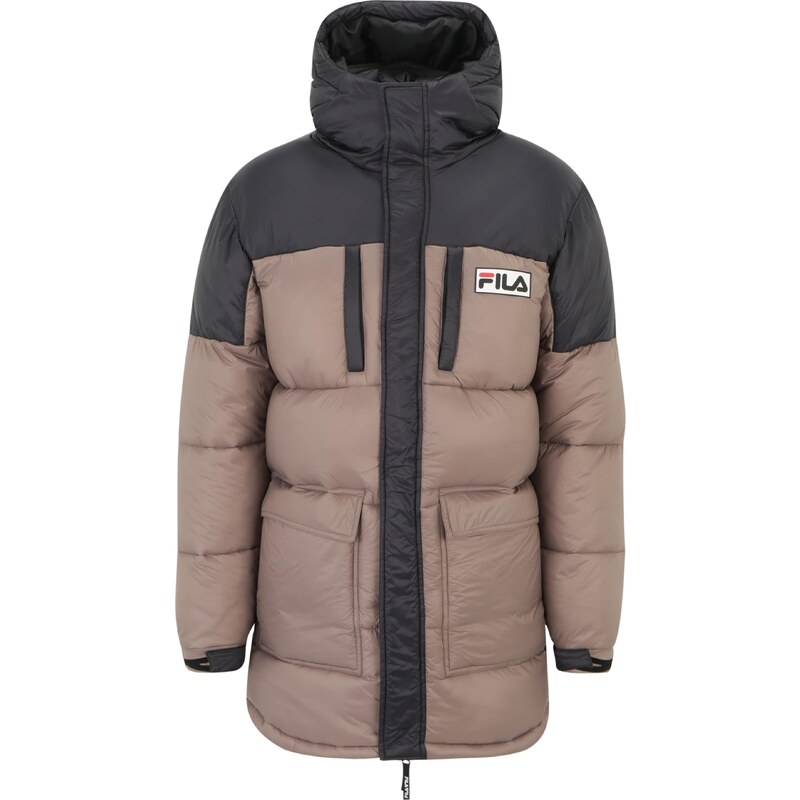 FILA Zimní bunda šedobéžová