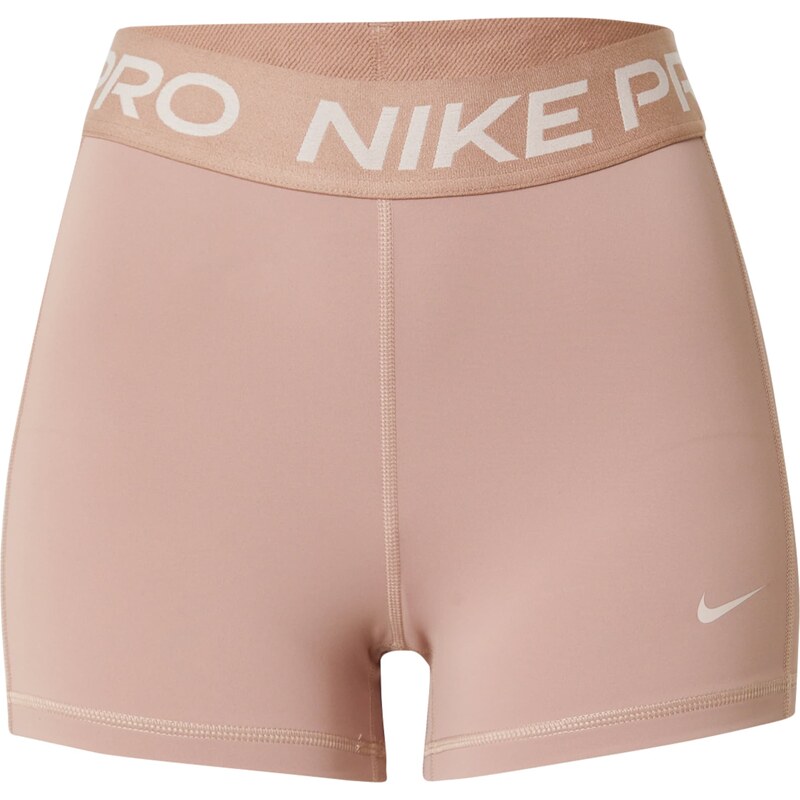 NIKE Sportovní kalhoty cappuccino / bílá