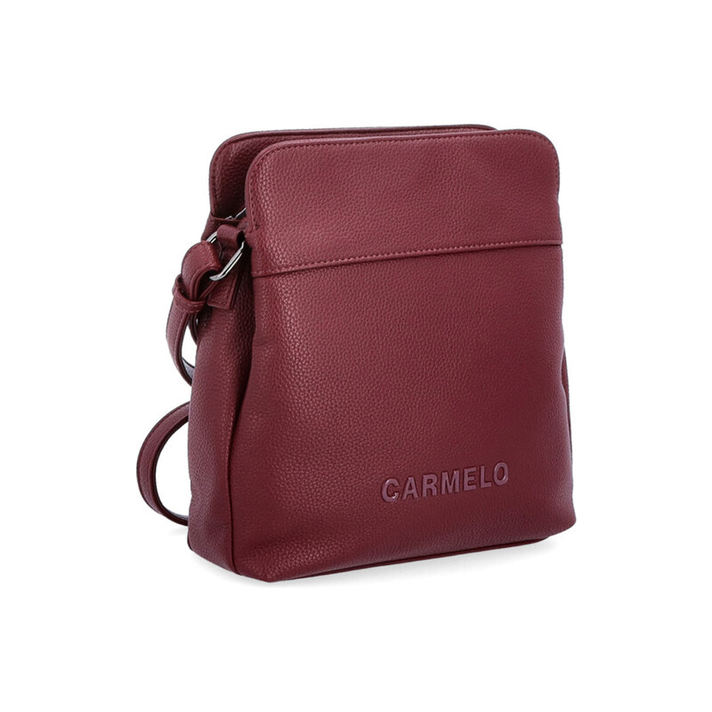 Kabelka ze syntetické kůže crossbody Carmelo vínová 4273 BO