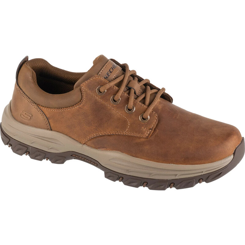 Hnědé pánské kožené tenisky Skechers Knowlson - Leland Hnědá