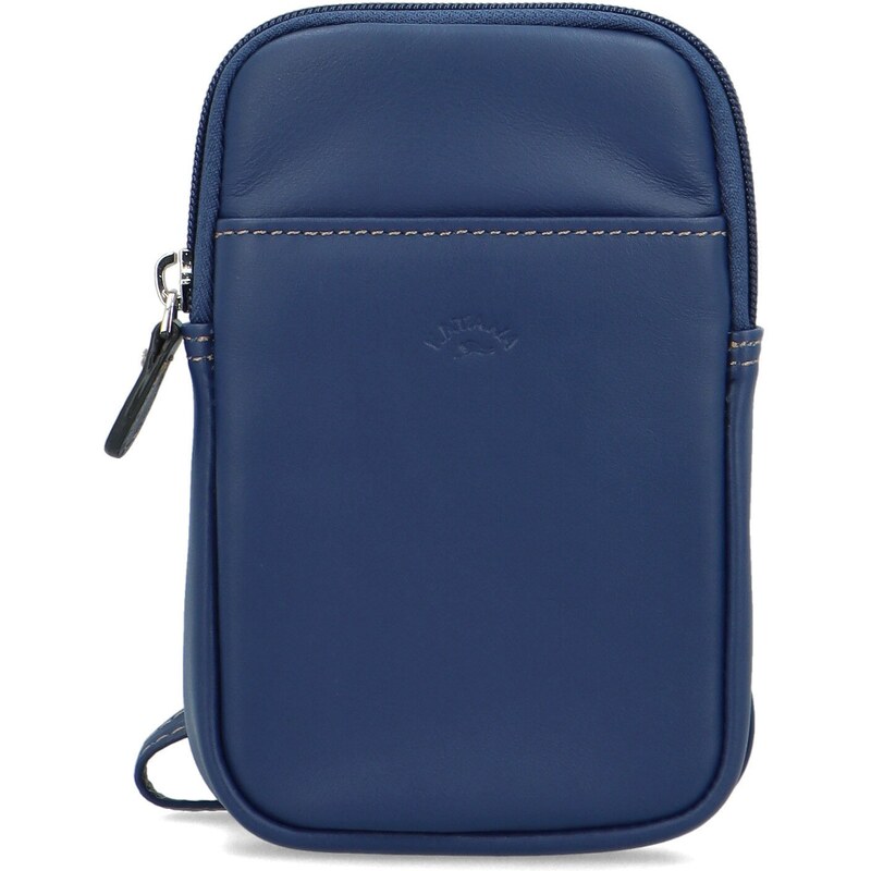 Dámská kožená crossbody kapsa modrá - Katana Soffix modrá