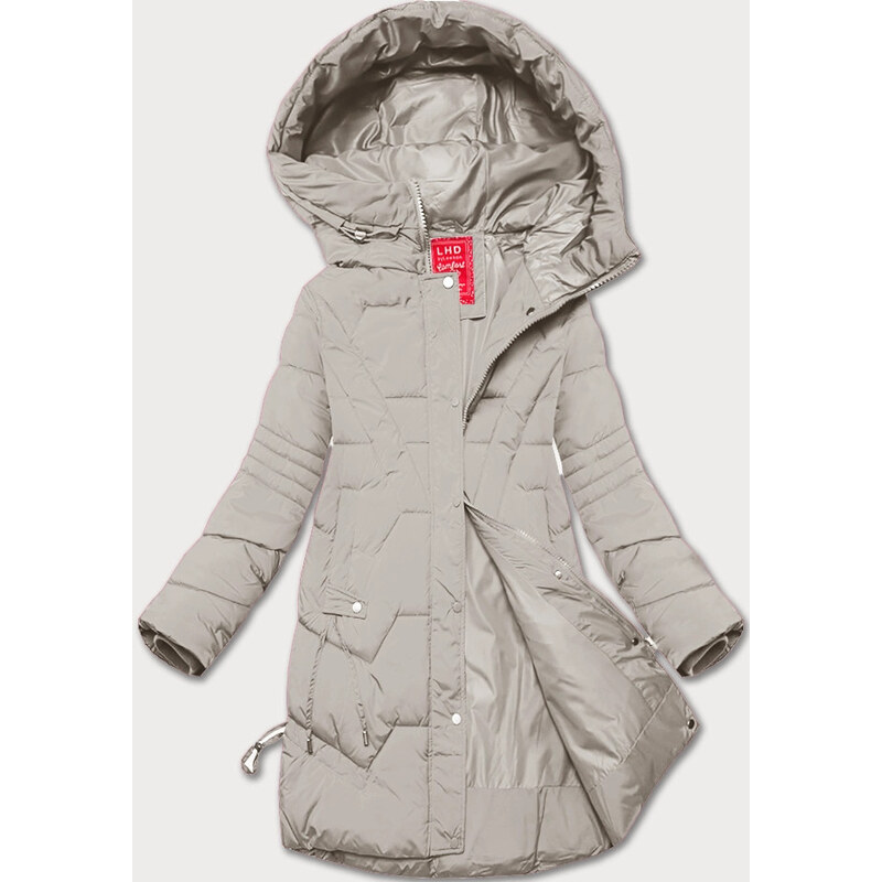 Dámská přechodná bunda s kapucí LHD light beige (LHD-24585) 101161310