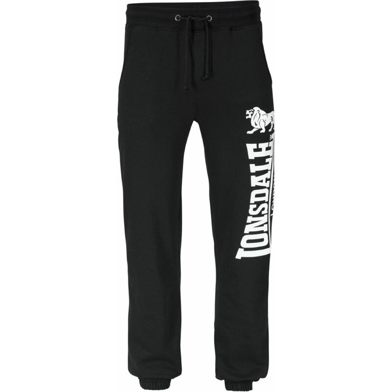 LONSDALE Kalhoty Ockle černá / bílá