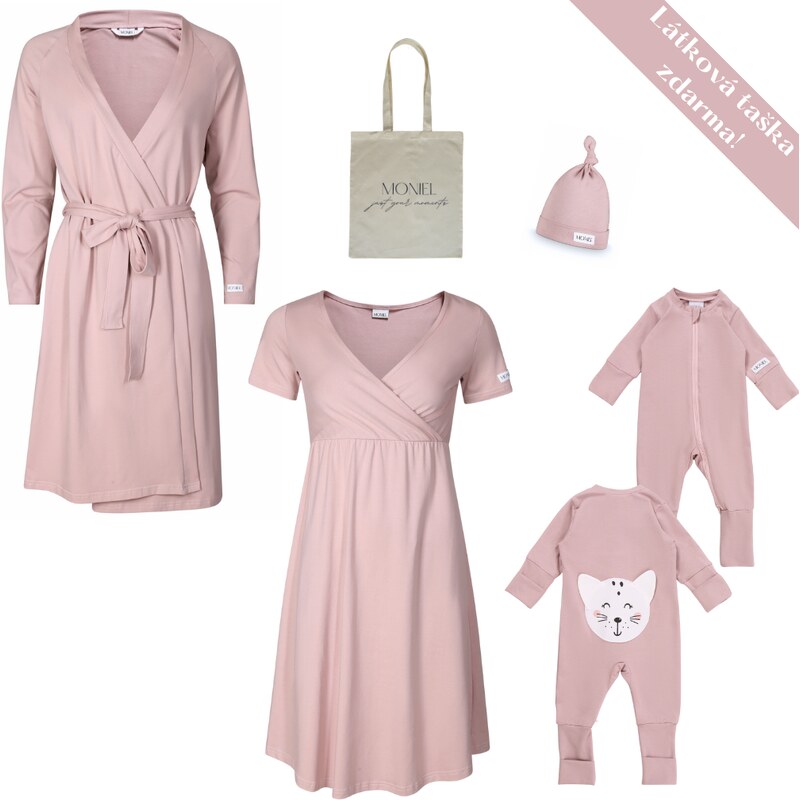 Moniel souprava do porodnice pro maminku a miminko Newborn