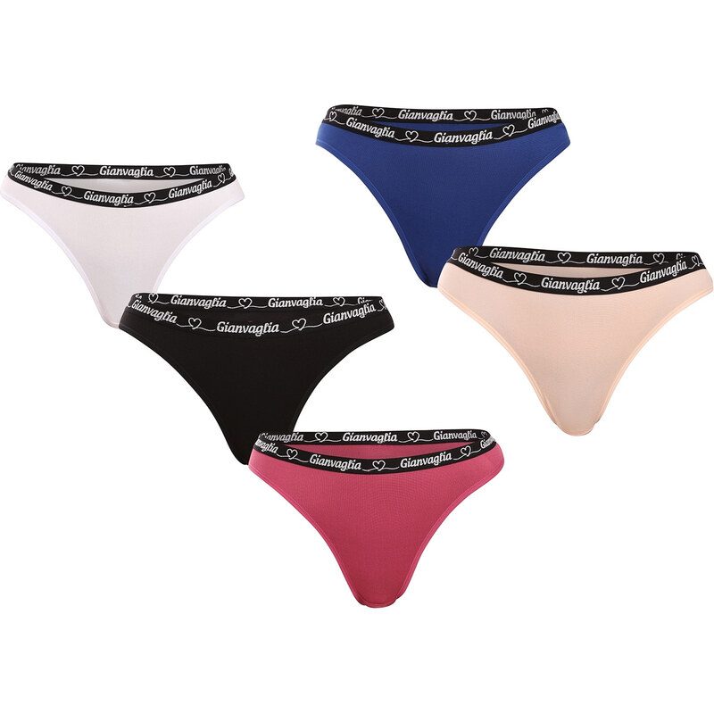 5PACK dámská tanga Gianvaglia vícebarevná (820-5) 101177190
