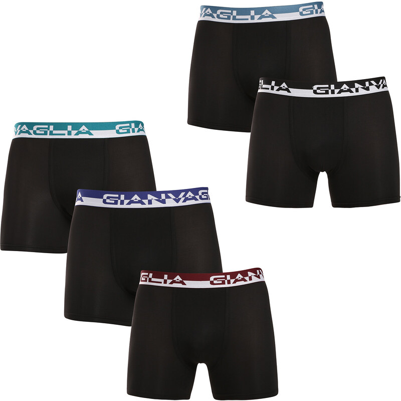 5PACK pánské boxerky Gianvaglia černé (5012-5) 101177189