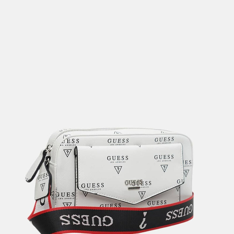 Bílá crossbody kabelka Guess Wayne 56074