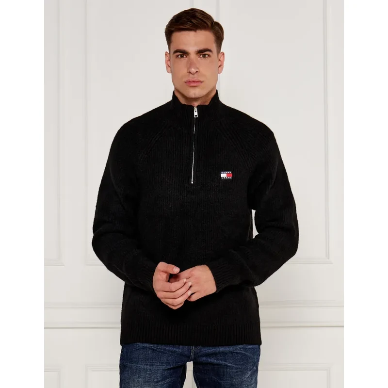 Tommy Jeans Svetr | Regular Fit | s příměsí vlny