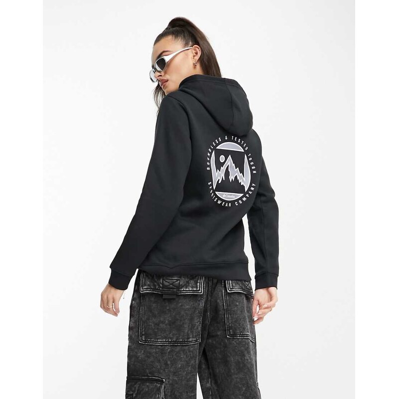 Columbia logo back print hoodie in black 114733364