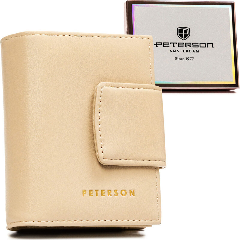 Peterson béžová malá peněženka na patentku Y795
