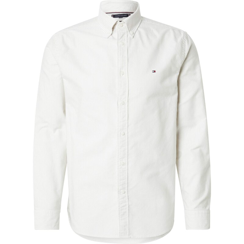 TOMMY HILFIGER Košile Regular Fit Stripe béžová / bílá