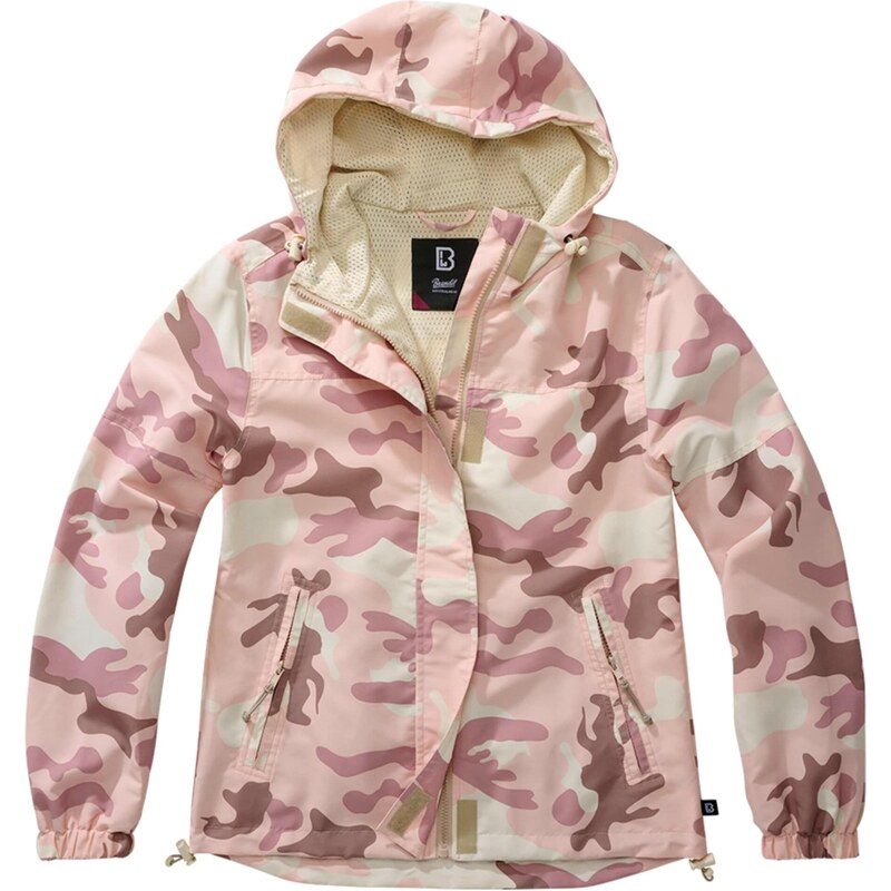 Brandit Přechodná bunda béžová / fialová / pink