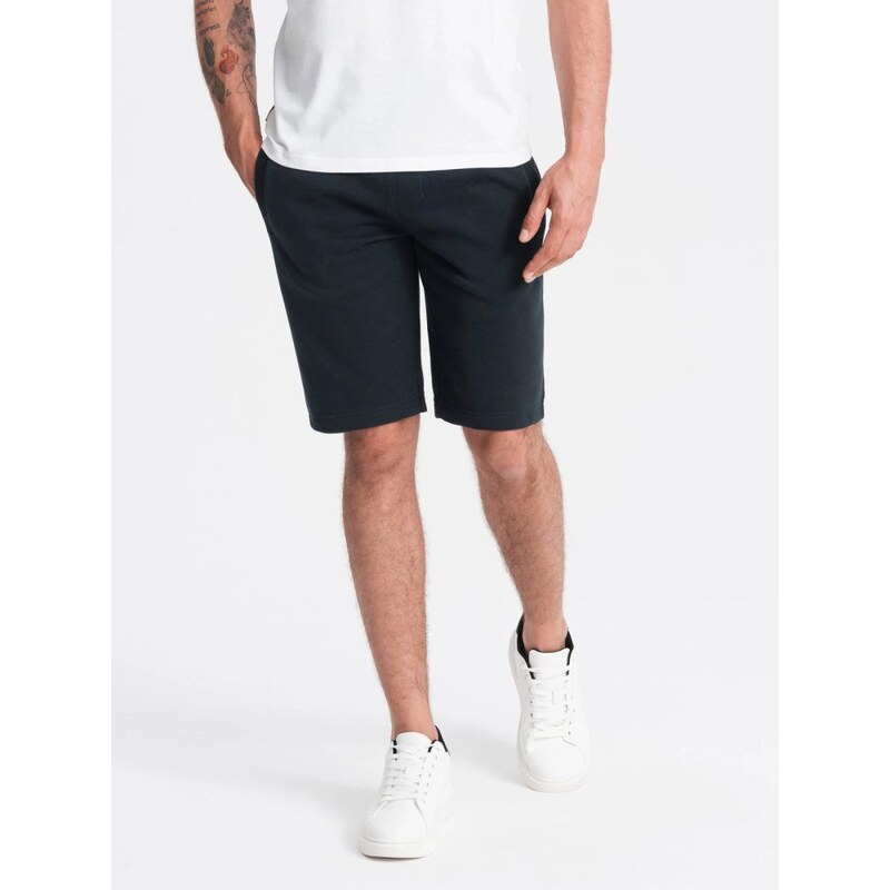 Ombre Clothing Černé jednobarevné šortky V9 SRBS-0149