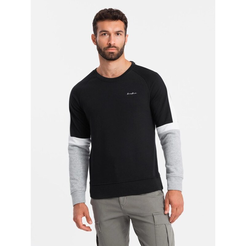 Ombre Clothing Originální černá mikina V3 SSNZ-22FW-003