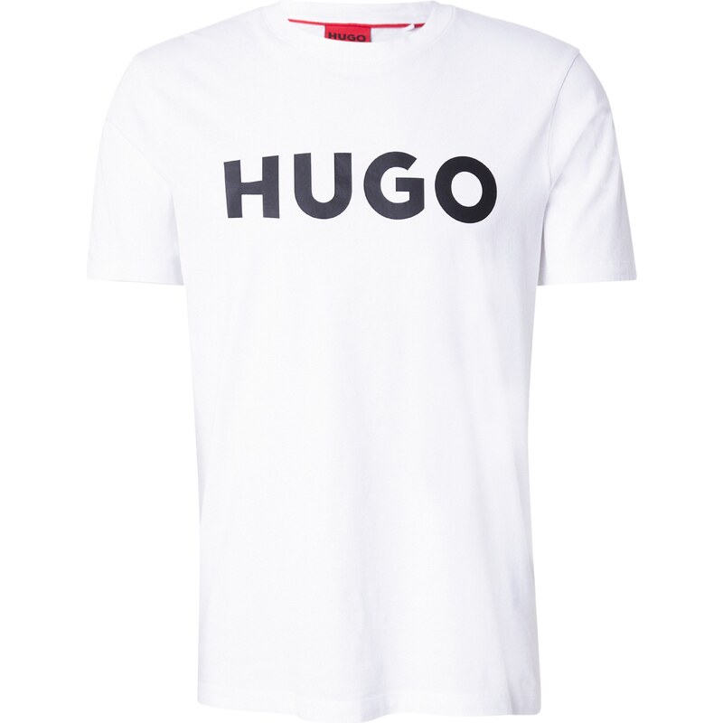 HUGO Tričko Dulivio černá / bílá