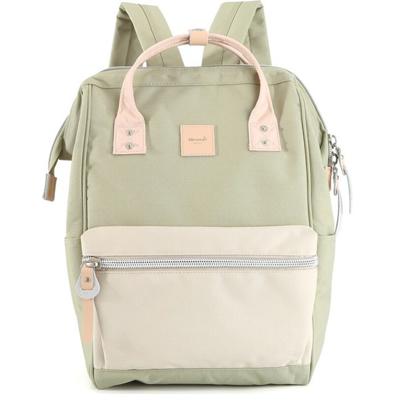 BASIC Světlý béžovo-khaki prostorný batoh na notebook Himawari s USB 99074867