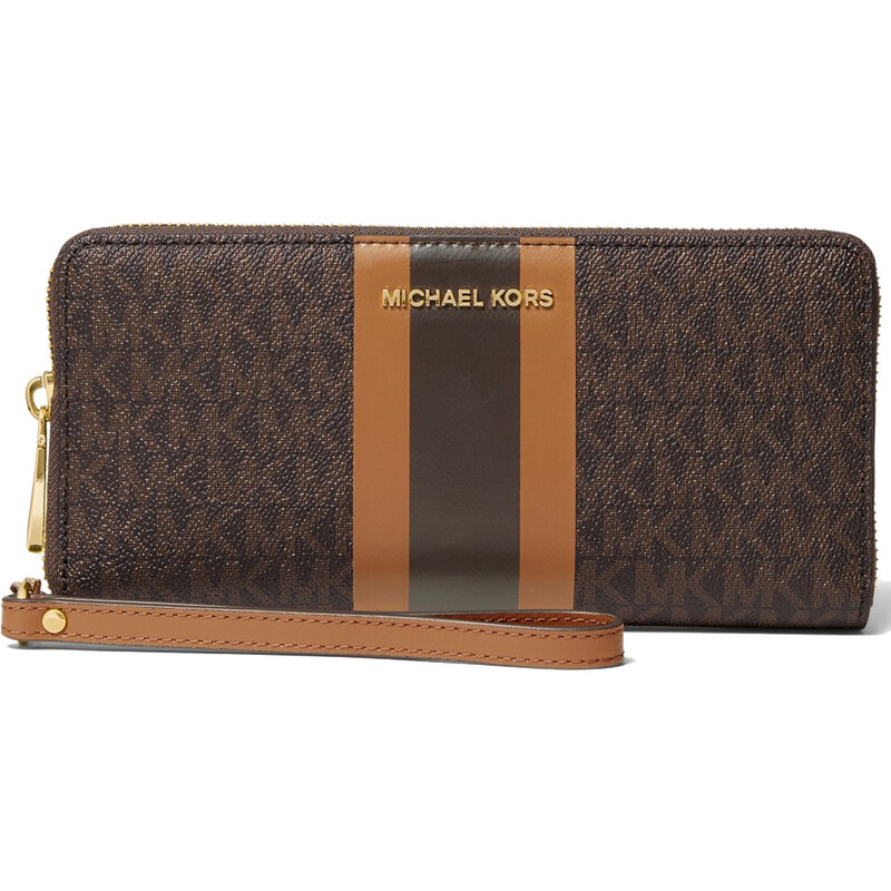 Michael Kors Jet Set Travel Continental Wristlet Wallet Brown