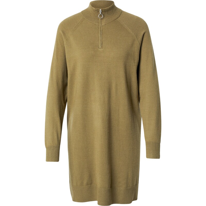 VERO MODA Úpletové šaty VMHAPPINESS khaki 101260085