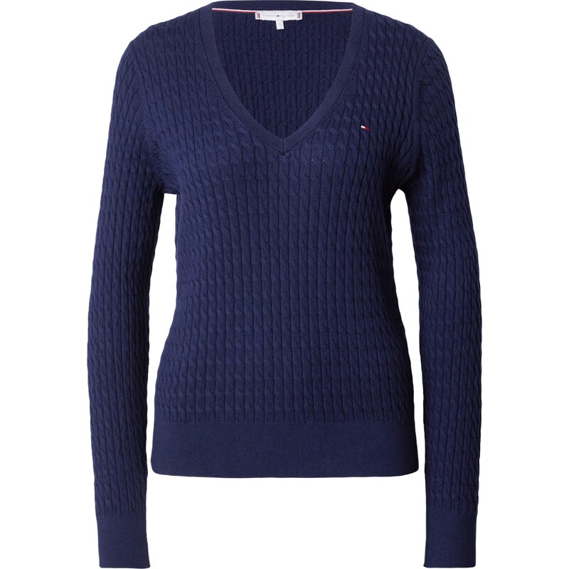 TOMMY HILFIGER Svetr Cable námořnická modř / tmavě modrá /