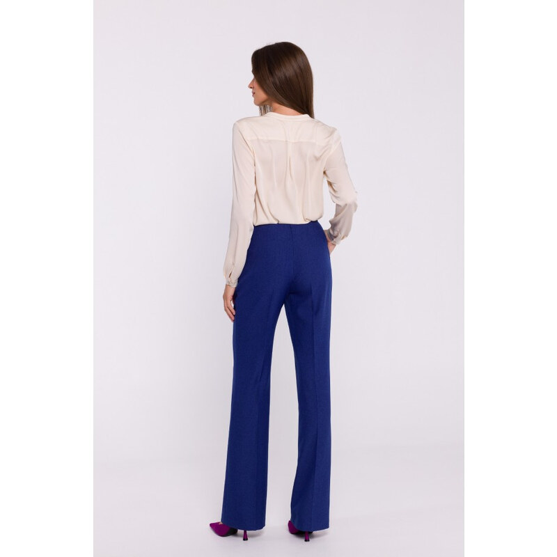 model 20502978 Kalhoty Bootcut modré - STYLOVE