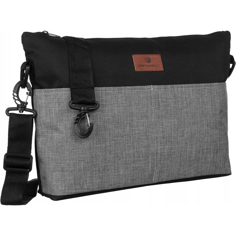 Peterson Černo - šedá textilní shopper taška