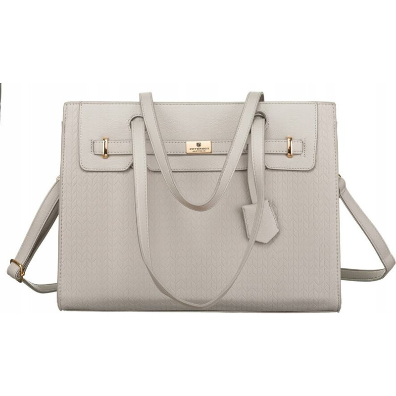 Peterson Šedá stylová shopper kabelka