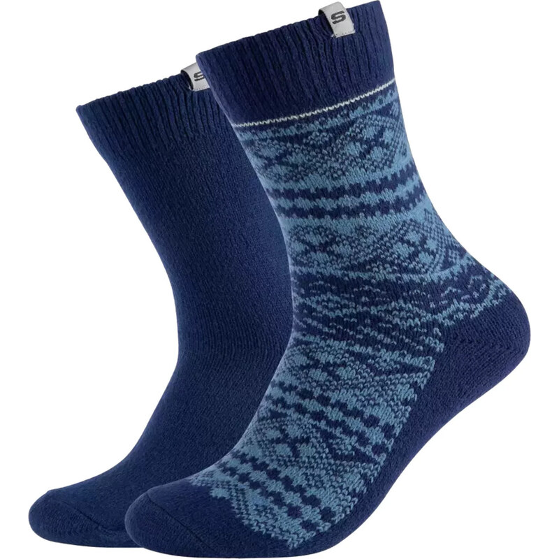Tmavě modré pánské vánoční ponožky Skechers 2PPK Men Casual