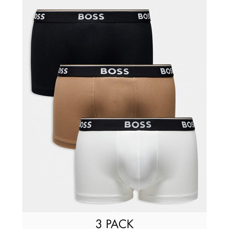 BOSS Bodywear 3 pack power trunks in multi