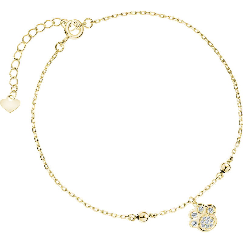 Olivie Stříbrný náramek PSÍ TLAPKA GOLD 4442 54341612
