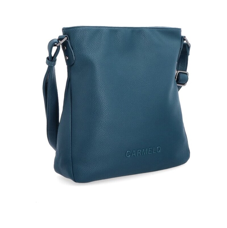 Elegantní střední hladká crossbody kabelka Famito 4271 PE zelená 101295454