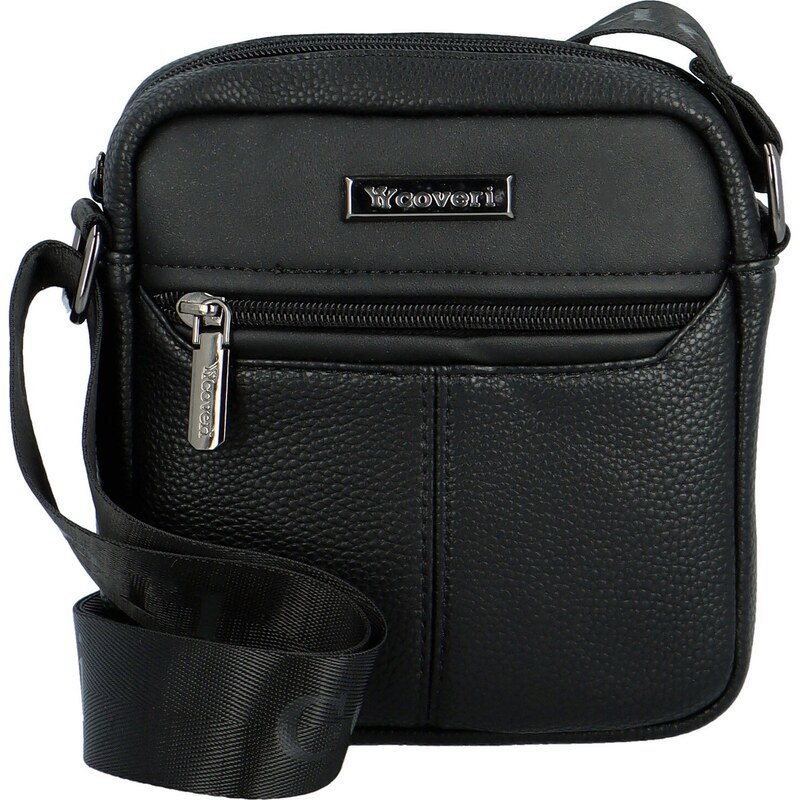 Trendy pánská koženková crossbody taška Coveri Chope, černá