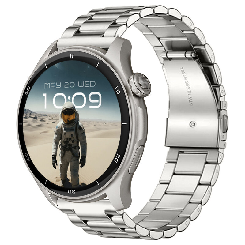 Chytré hodinky Madvell Talon 2 s GPS a bluetooth voláním stříbrné s ocelovým tahem