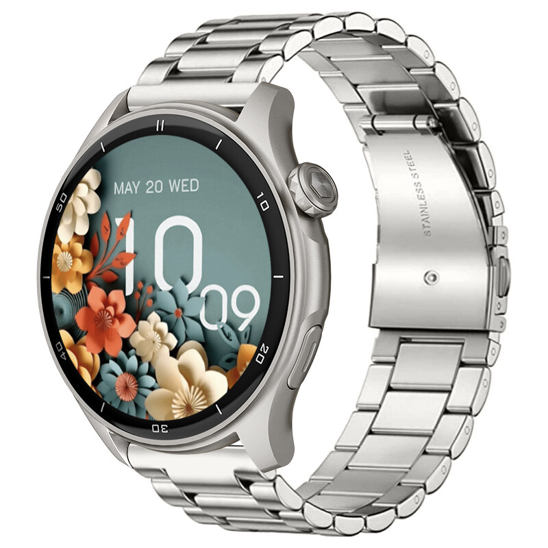 Chytré hodinky Madvell Talon 2 s GPS a bluetooth voláním stříbrné s ocelovým tahem