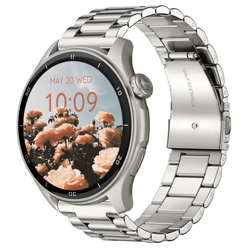 Chytré hodinky Madvell Talon 2 s GPS a bluetooth voláním stříbrné s ocelovým tahem
