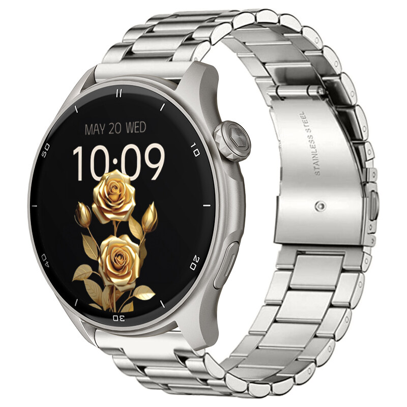 Chytré hodinky Madvell Talon 2 s GPS a bluetooth voláním stříbrné s ocelovým tahem