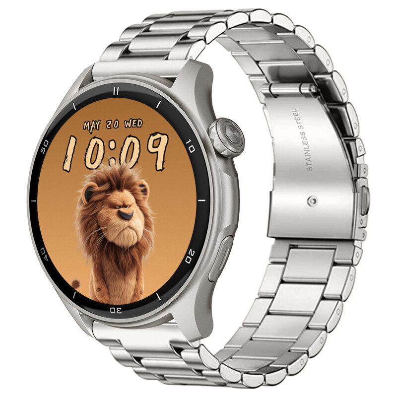Chytré hodinky Madvell Talon 2 s GPS a bluetooth voláním stříbrné s ocelovým tahem