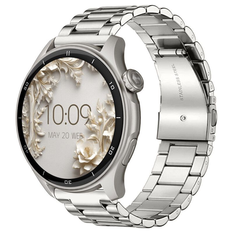 Chytré hodinky Madvell Talon 2 s GPS a bluetooth voláním stříbrné s ocelovým tahem