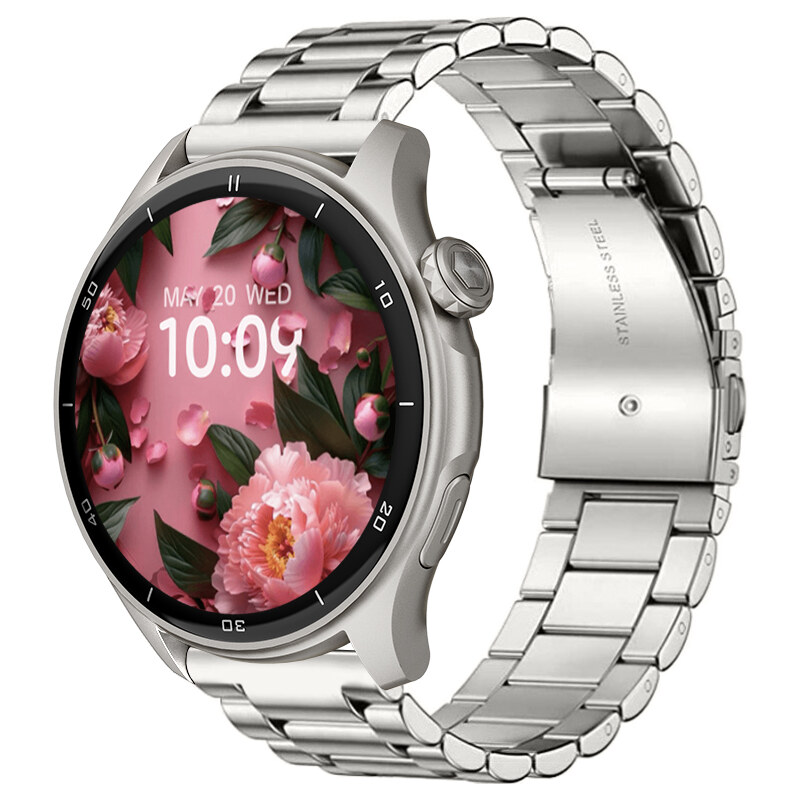 Chytré hodinky Madvell Talon 2 s GPS a bluetooth voláním stříbrné s ocelovým tahem