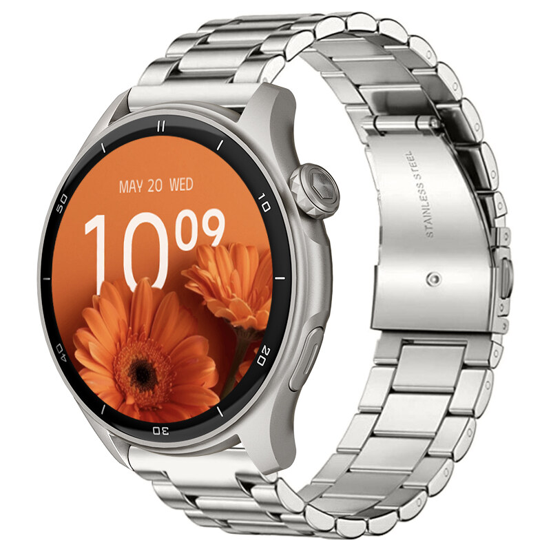 Chytré hodinky Madvell Talon 2 s GPS a bluetooth voláním stříbrné s ocelovým tahem