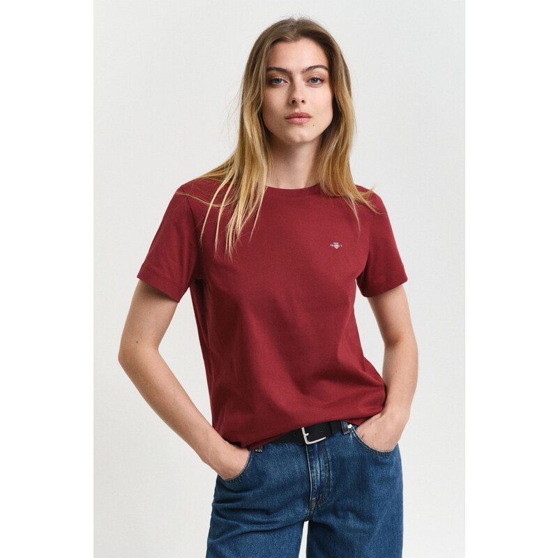 TRIČKO GANT REG SHIELD SS T-SHIRT BRIGHT RED 101311076