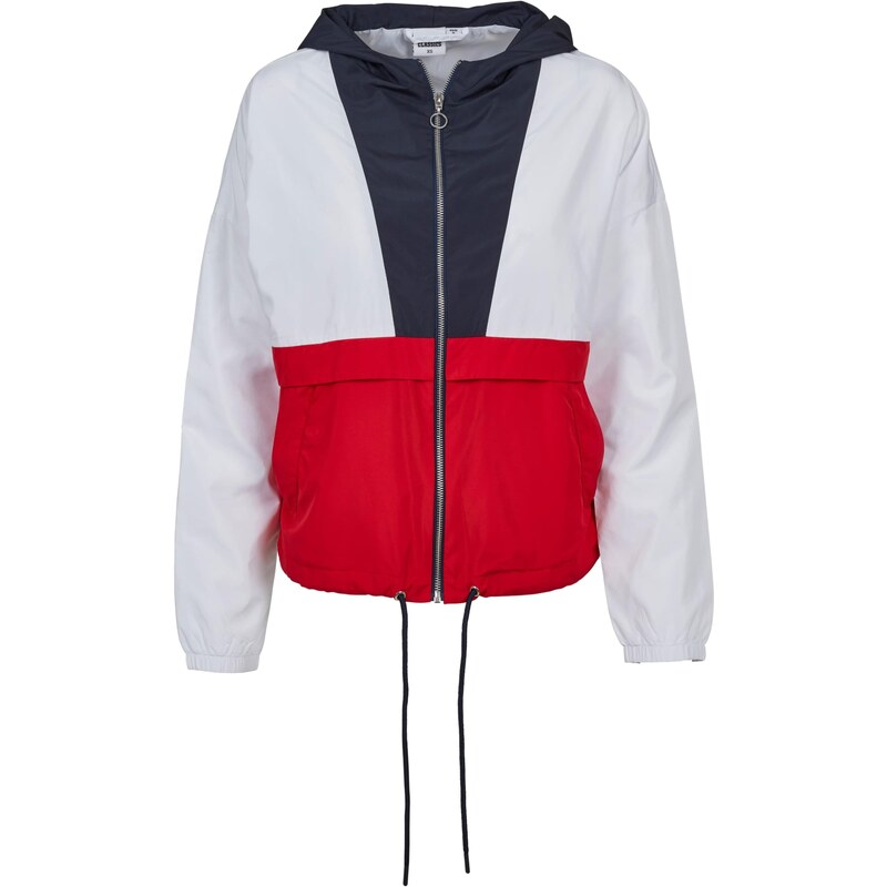 Urban Classics Přechodná bunda námořnická modř / ohnivá červená / bílá 105505043