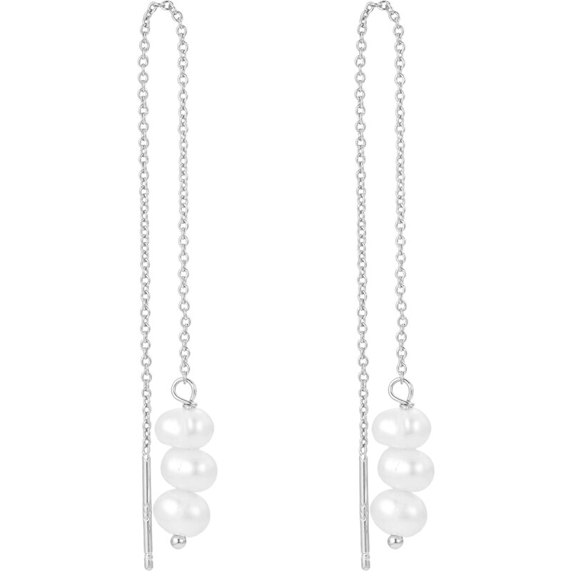 Atreya Stříbrná náušnice Pearl Thread