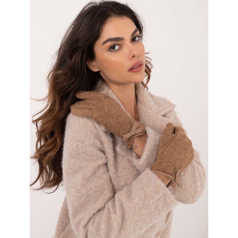 Wool Fashion Italia Gloves-AT-RK-239301.10X-camel