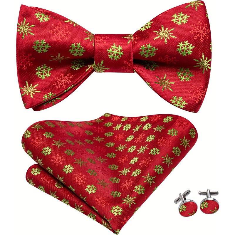 Jan Fišer SET motýlek, kapesníček, knoflíčky - vánoční