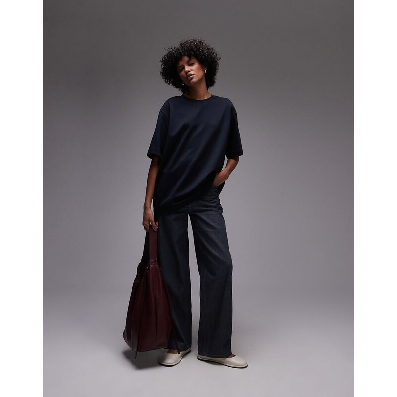 ARKET heavyweight jersey t-shirt in black