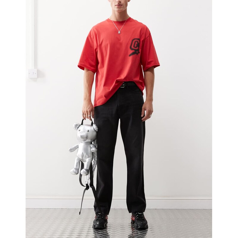 COLLUSION X005 straight leg jeans in washed black